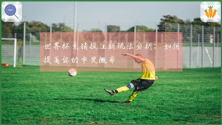 世界杯竞猜投注新玩法分析：如何提高你的中奖概率